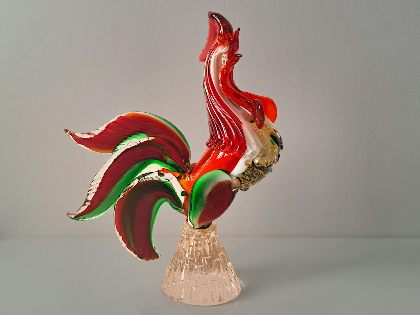 Scultura Gallo in Vetro di Murano