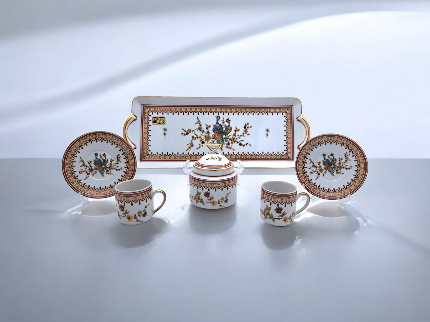Servizio Caffè Tête-à-Tête in Porcellana Decorata a Mano, Ancap