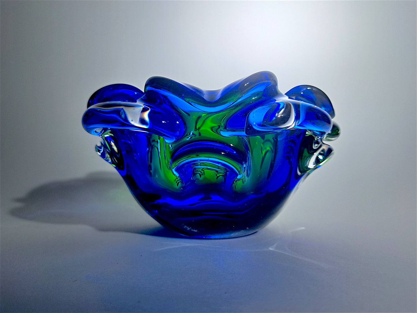 Centrotavola in Vetro di Murano, Blu e Verde