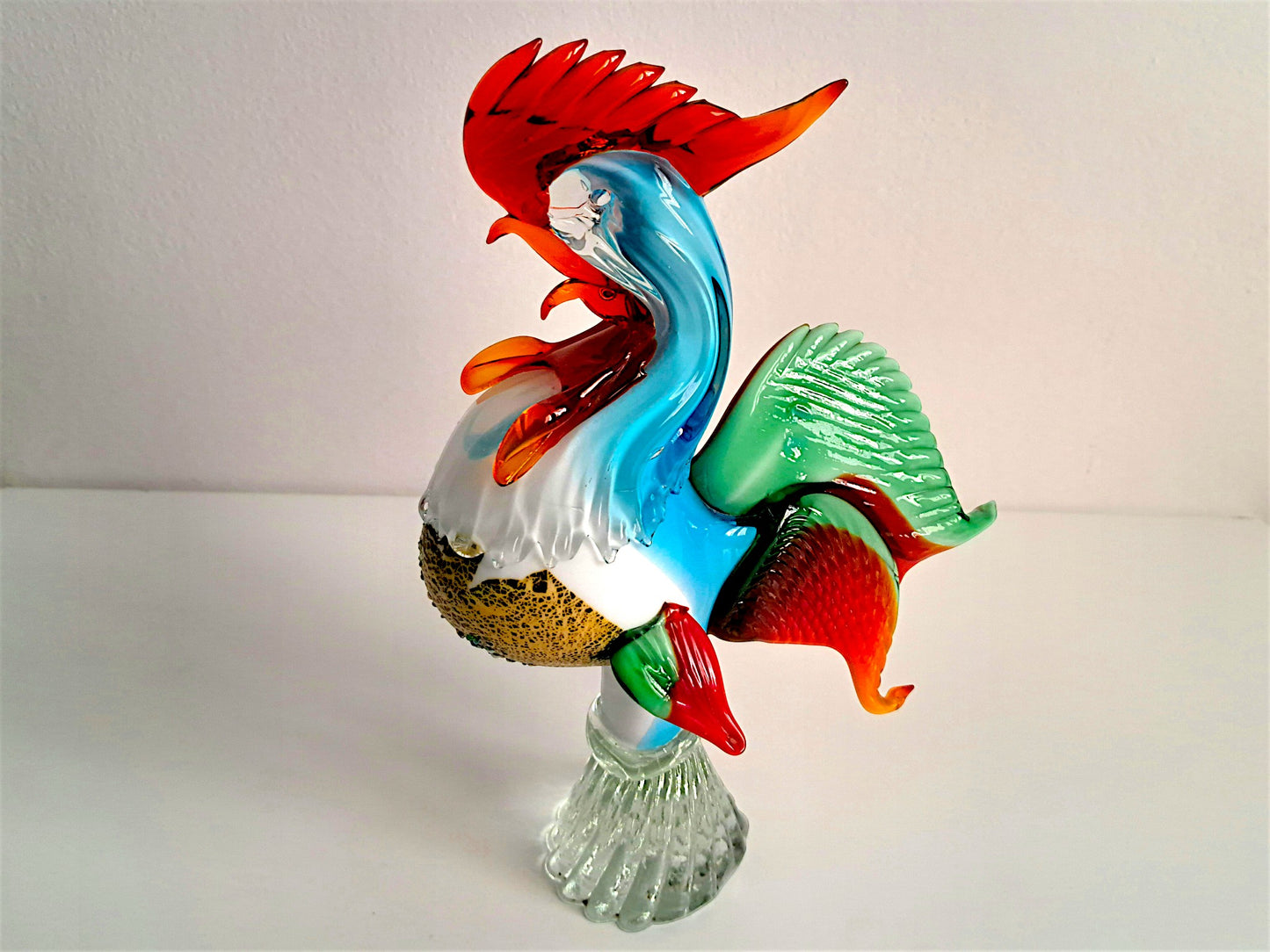 Scultura Gallo in Vetro di Murano