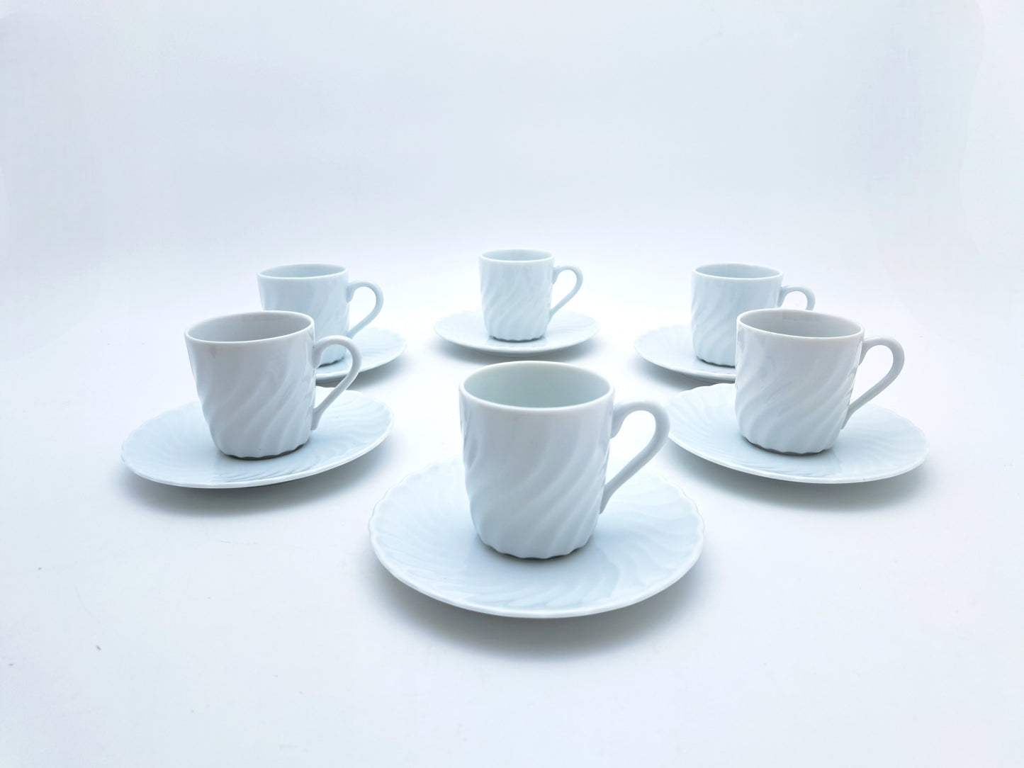 Servizio 6 Tazzine da caffè, Richard Ginori, Modello Ancona