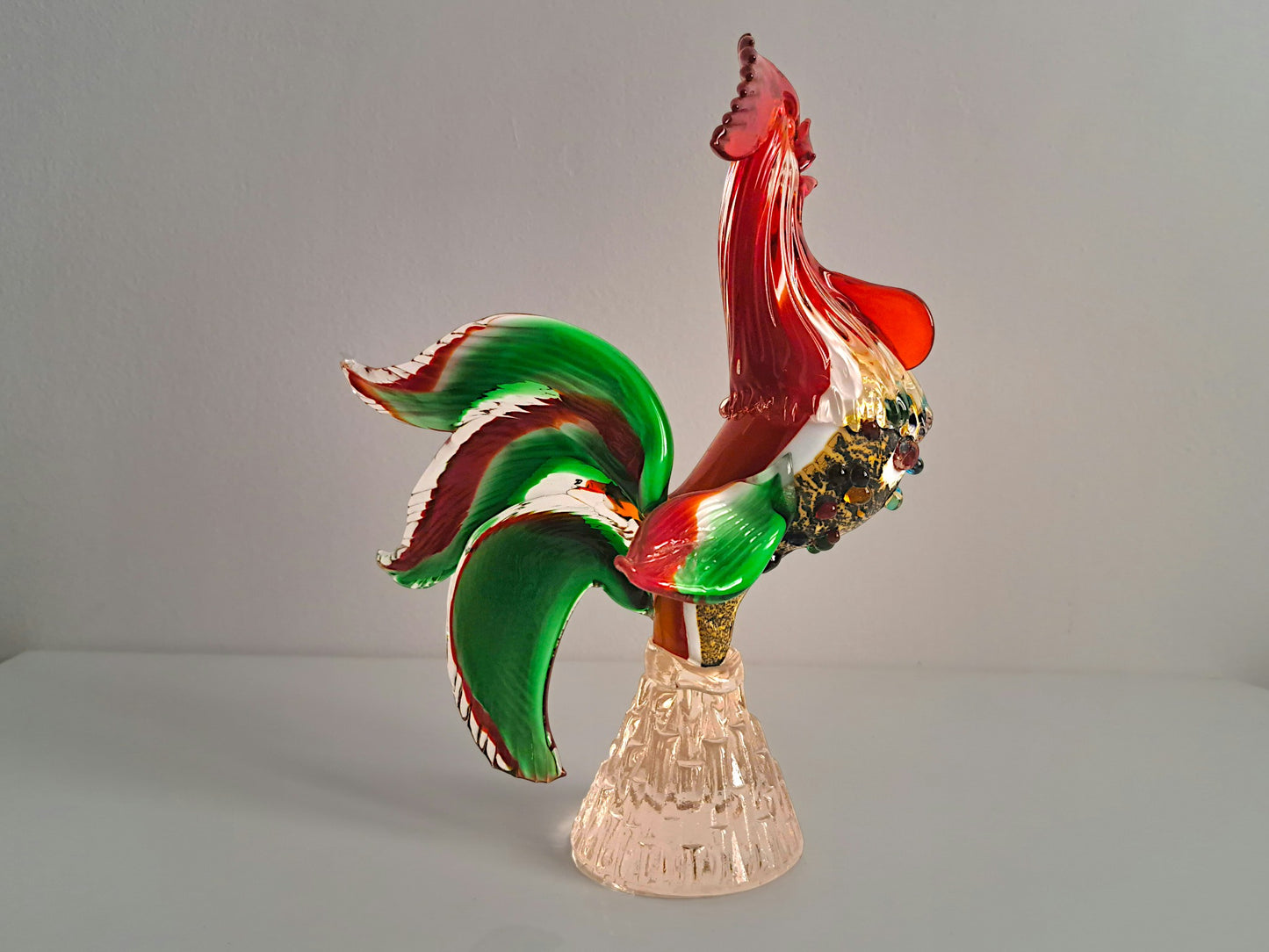 Scultura Gallo in Vetro di Murano