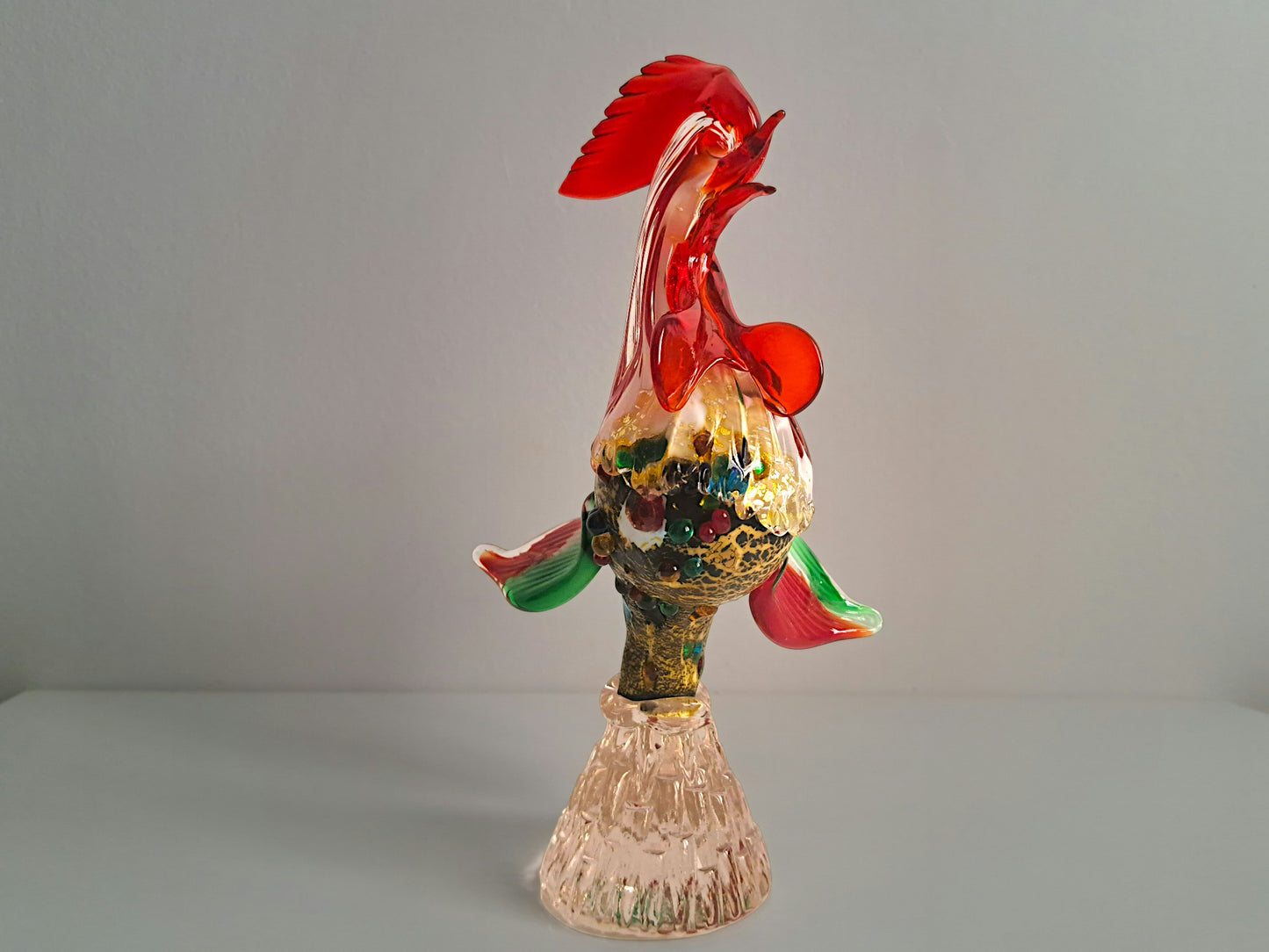 Scultura Gallo in Vetro di Murano
