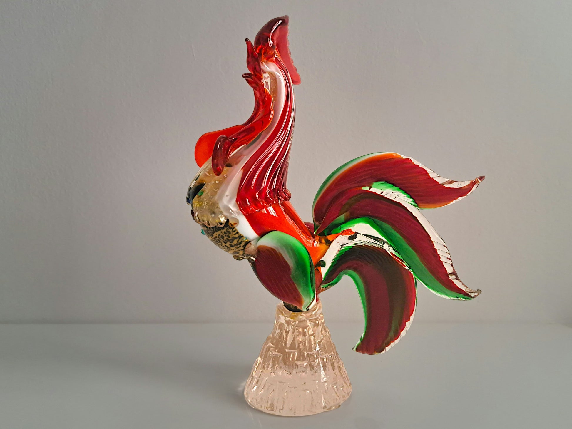 Scultura Gallo in Vetro di Murano