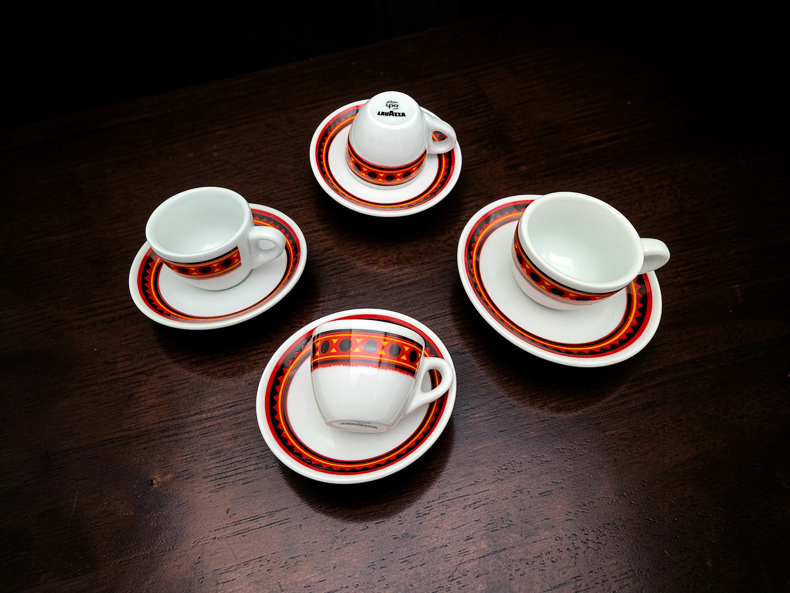 4 Coffee Cups Set, Lavazza, Caffè Paulista, Armando Testa