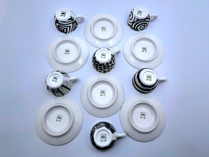 Servizio 6 Tazzine Caffè, Illy Art Collection, Spirali, Pietro Belli