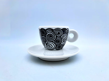 Servizio 6 Tazzine Caffè, Illy Art Collection, Spirali, Pietro Belli