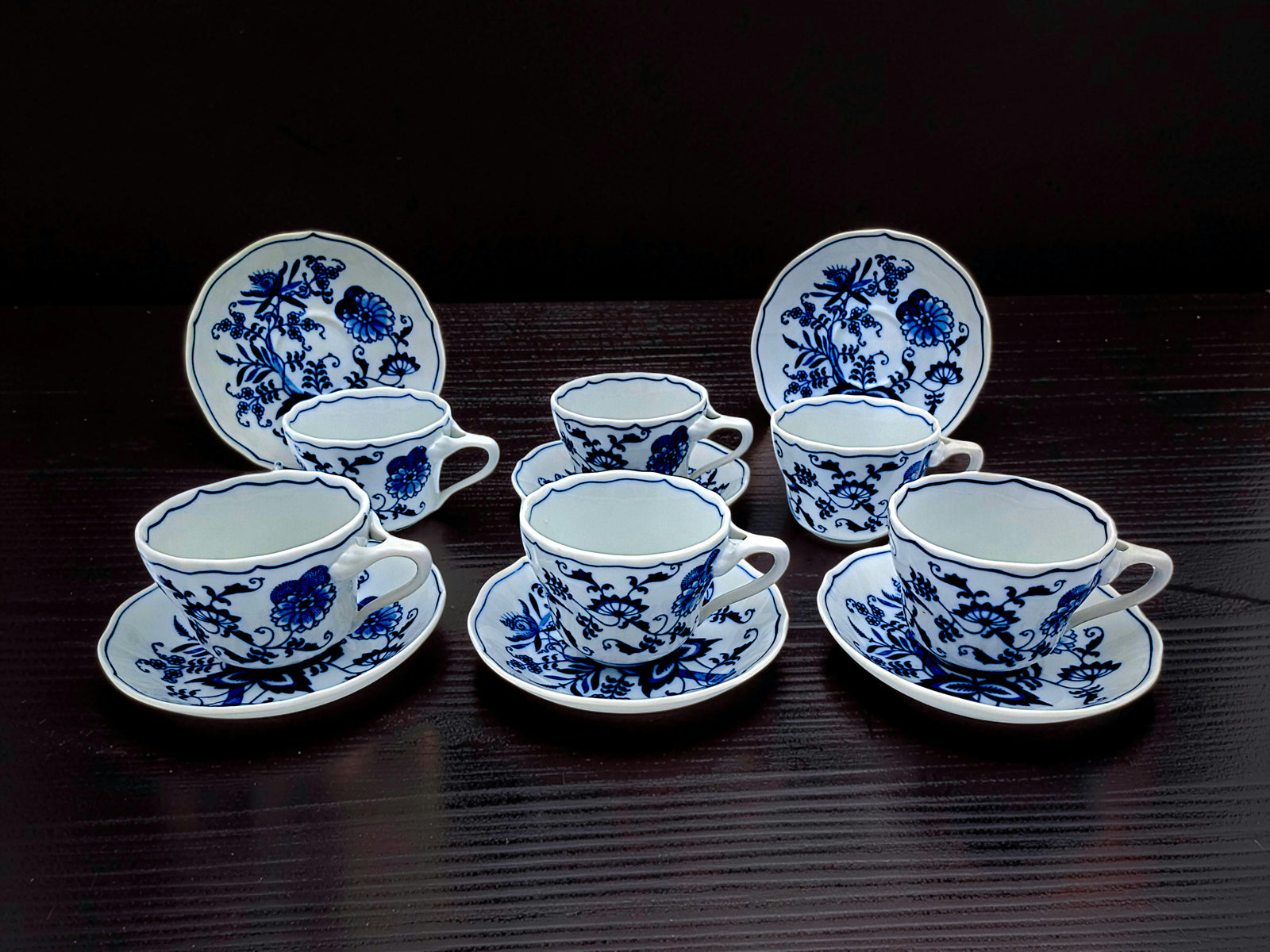 6-Cup Tea Set, Blue Danube, Blue Onion Pattern