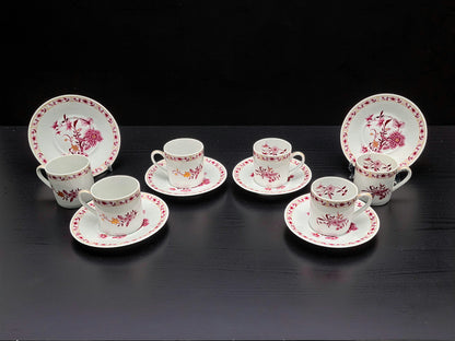 Servizio 6 Tazzine da Caffè, Limoges, Bernardaud, modello Pekin