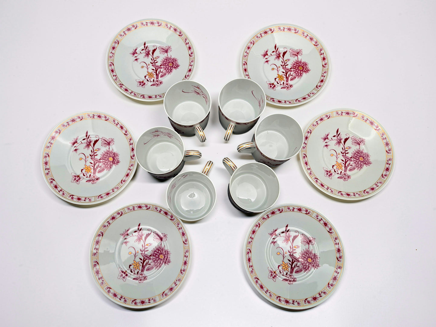 Servizio 6 Tazzine da Caffè, Limoges, Bernardaud, modello Pekin