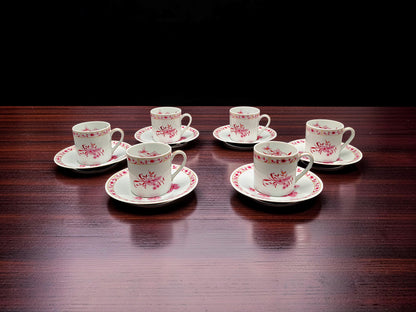 Servizio 6 Tazzine da Caffè, Limoges, Bernardaud, modello Pekin