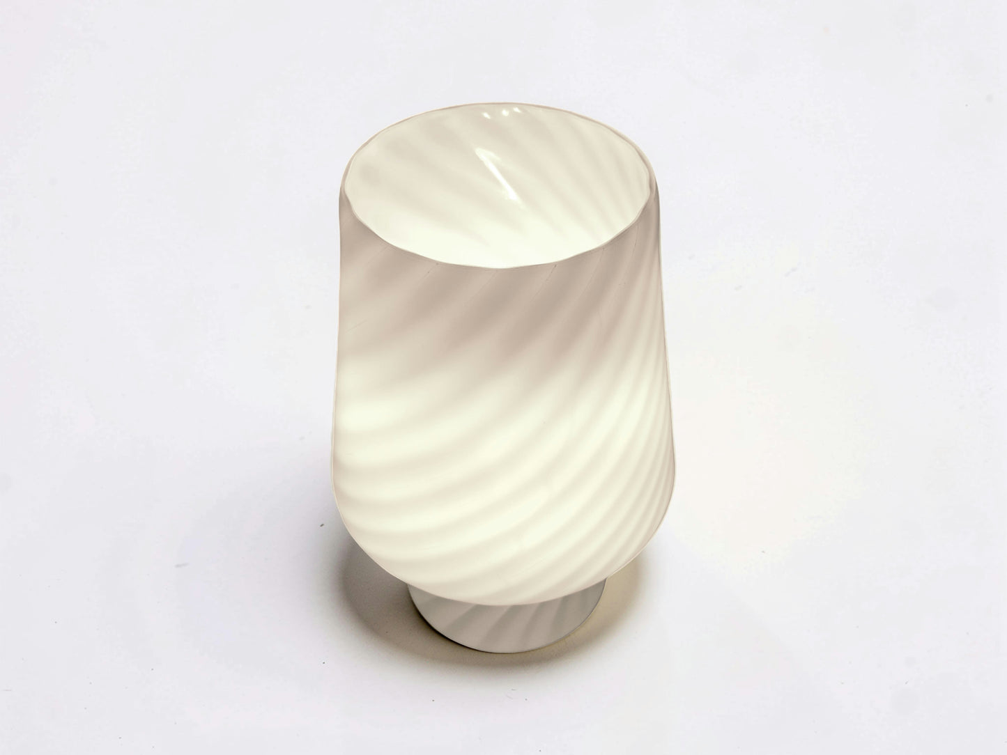 Lampada da Comodino a Fungo in Vetro di Murano, Lavorazione Swirl