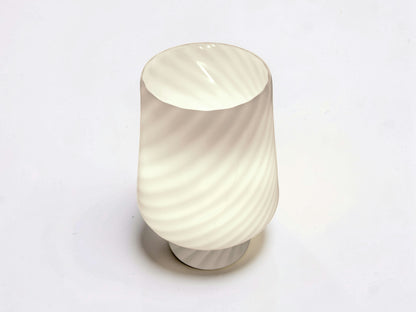 Lampada da Comodino a Fungo in Vetro di Murano, Lavorazione Swirl