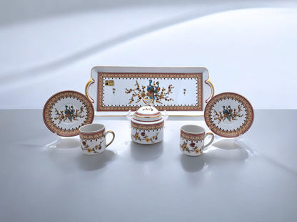 Servizio Caffè Tête-à-Tête in Porcellana Decorata a Mano, Ancap