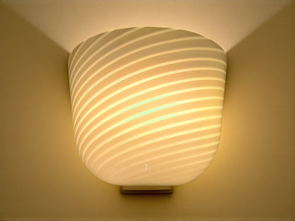 Murano Glass Wall Lamp, De Majo, Swirl Processing