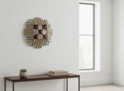Applique Brutalista in Vetro Martellato, Poliarte | Longobard