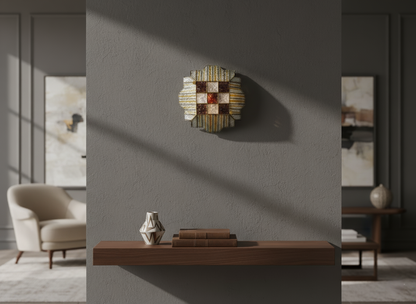 Applique Brutalista in Vetro Martellato, Poliarte | Longobard