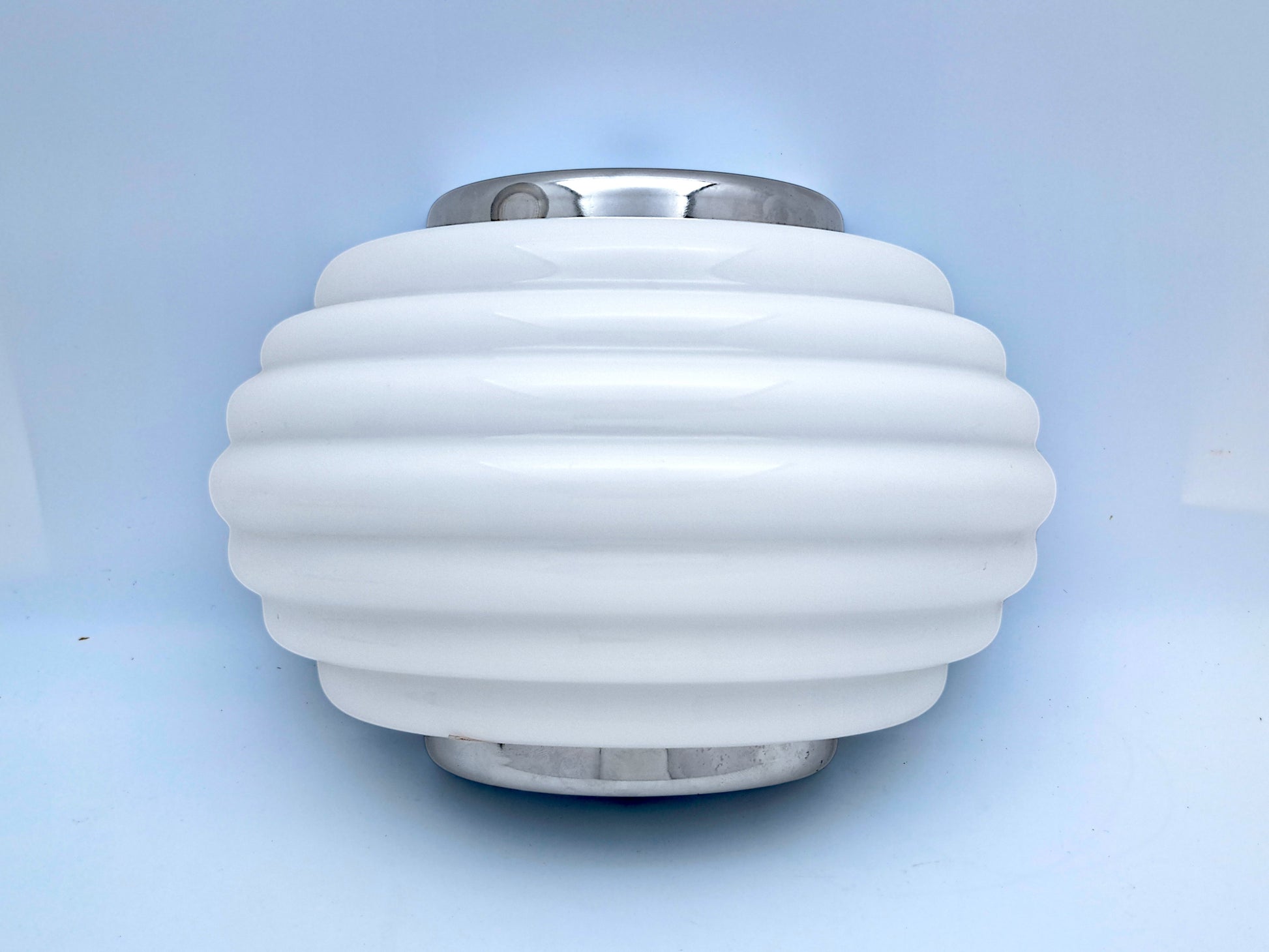 Lampada da Parete in Vetro Bianco di Murano