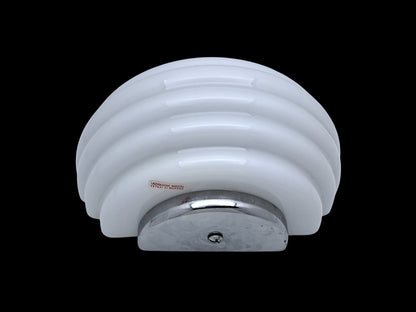 Lampada da Parete in Vetro Bianco di Murano