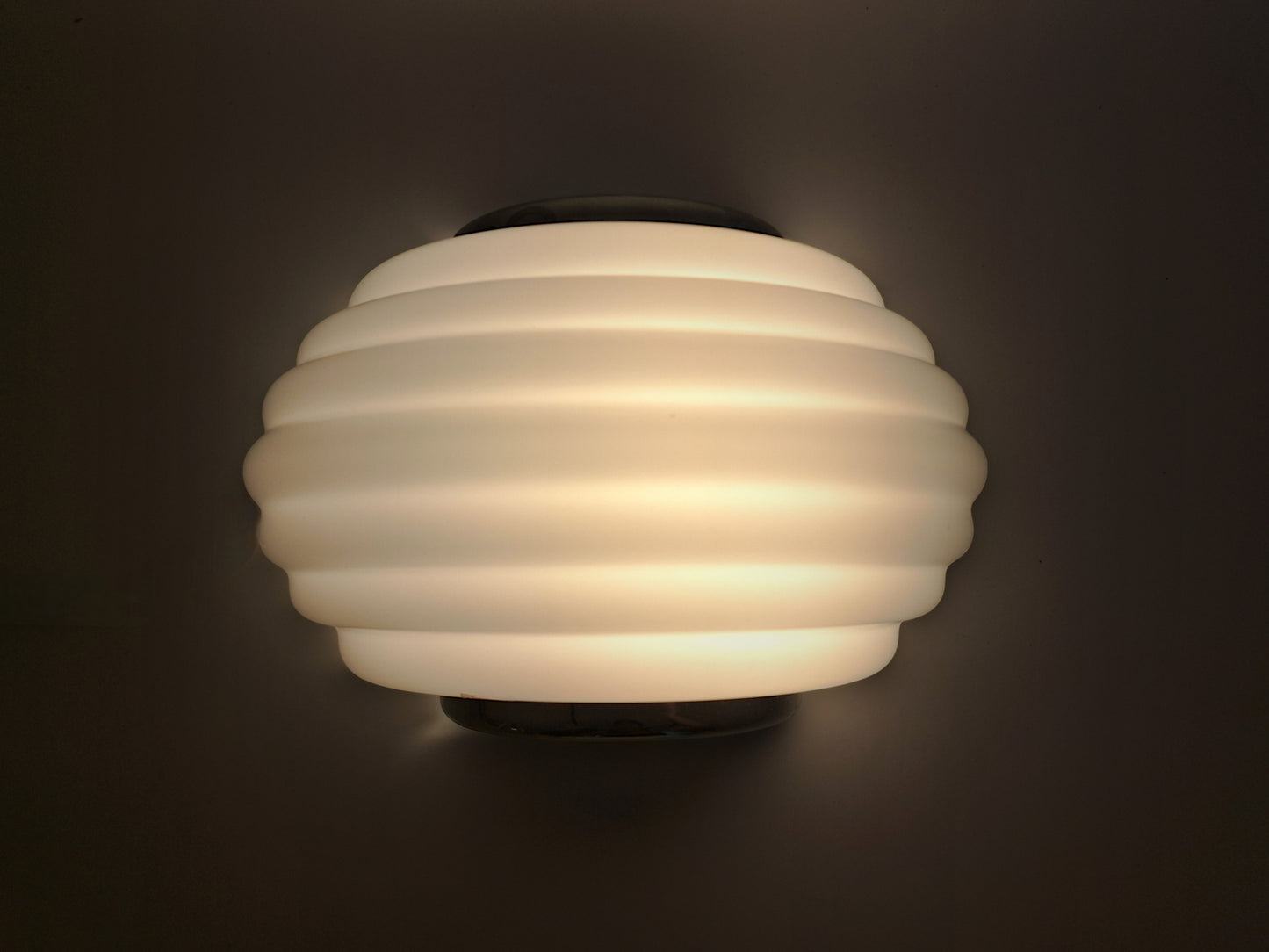 Lampada da Parete in Vetro Bianco di Murano