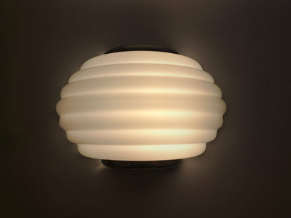 Lampada da Parete in Vetro Bianco di Murano