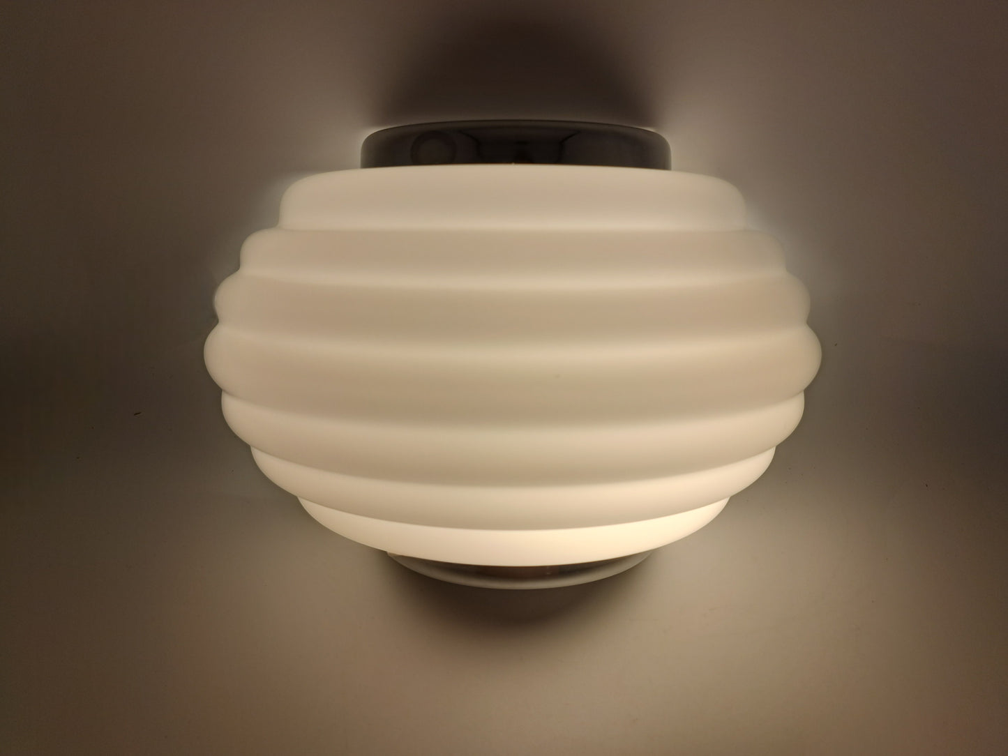 Lampada da Parete in Vetro Bianco di Murano