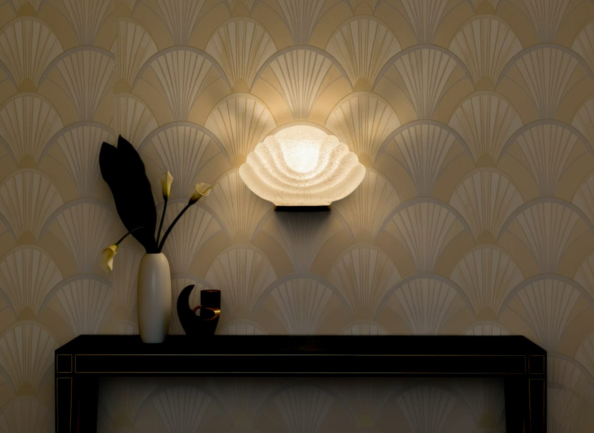 Applique a Forma di Conchiglia in Vetro di Murano