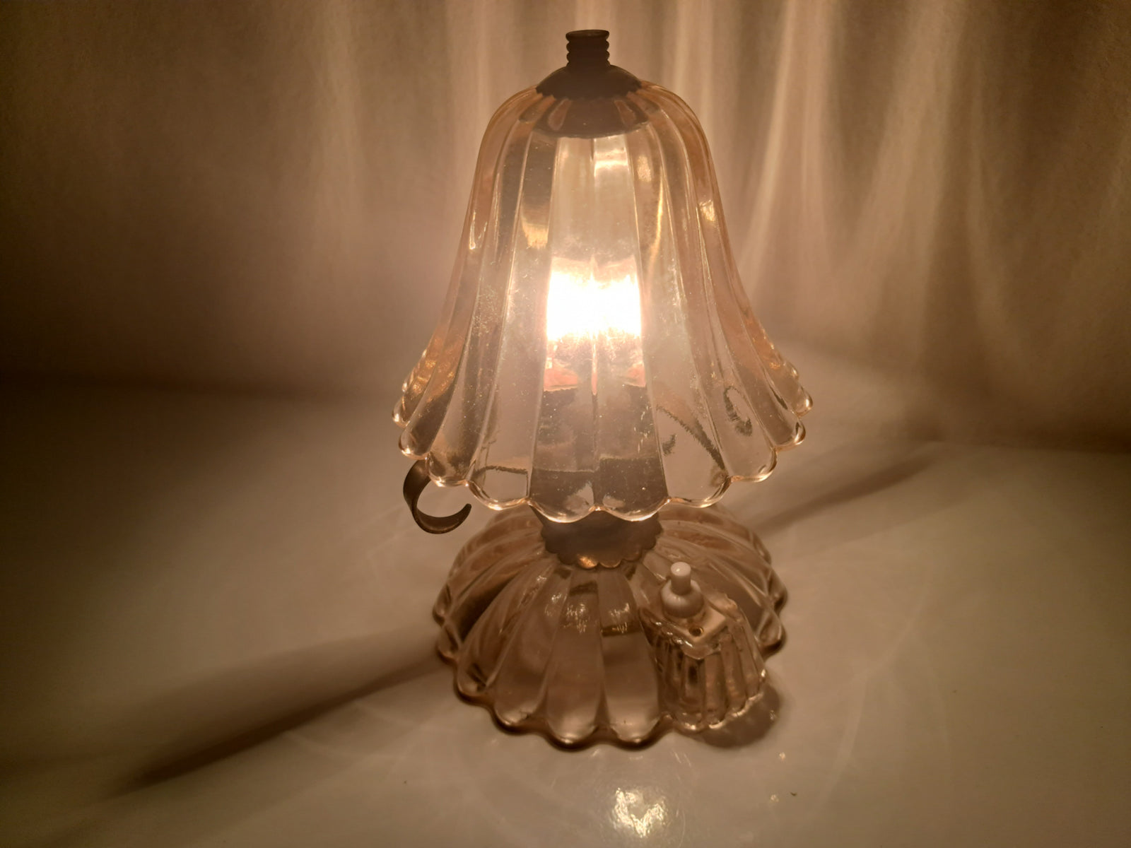 Lampada Rosa in Vetro di Murano, Vetreria Barovier