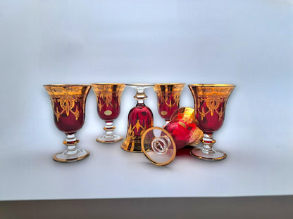 Servizio Sei Calici in Vetro di Murano, Cristal T