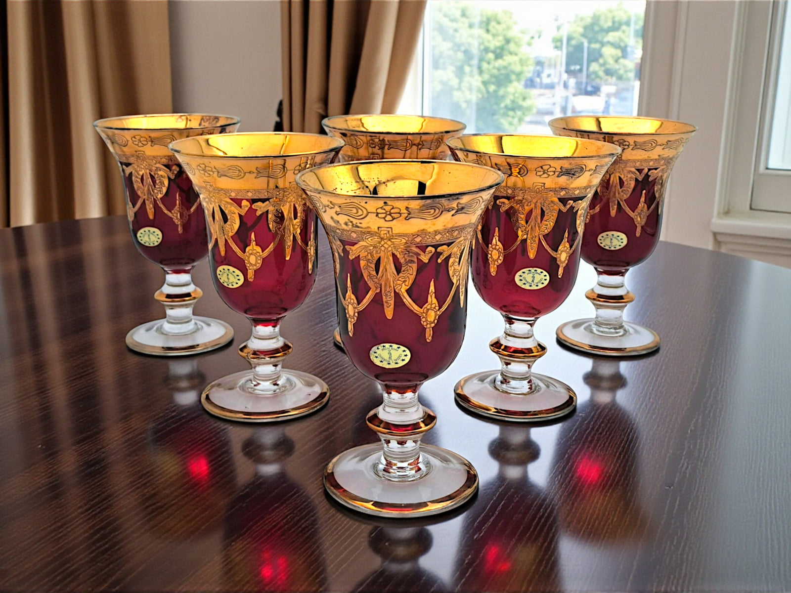 Servizio Sei Calici in Vetro di Murano, Cristal T