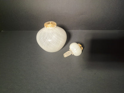 Murano Glass Perfume Bottle, Reticello Processing