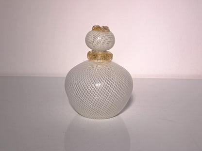 Murano Glass Perfume Bottle, Reticello Processing