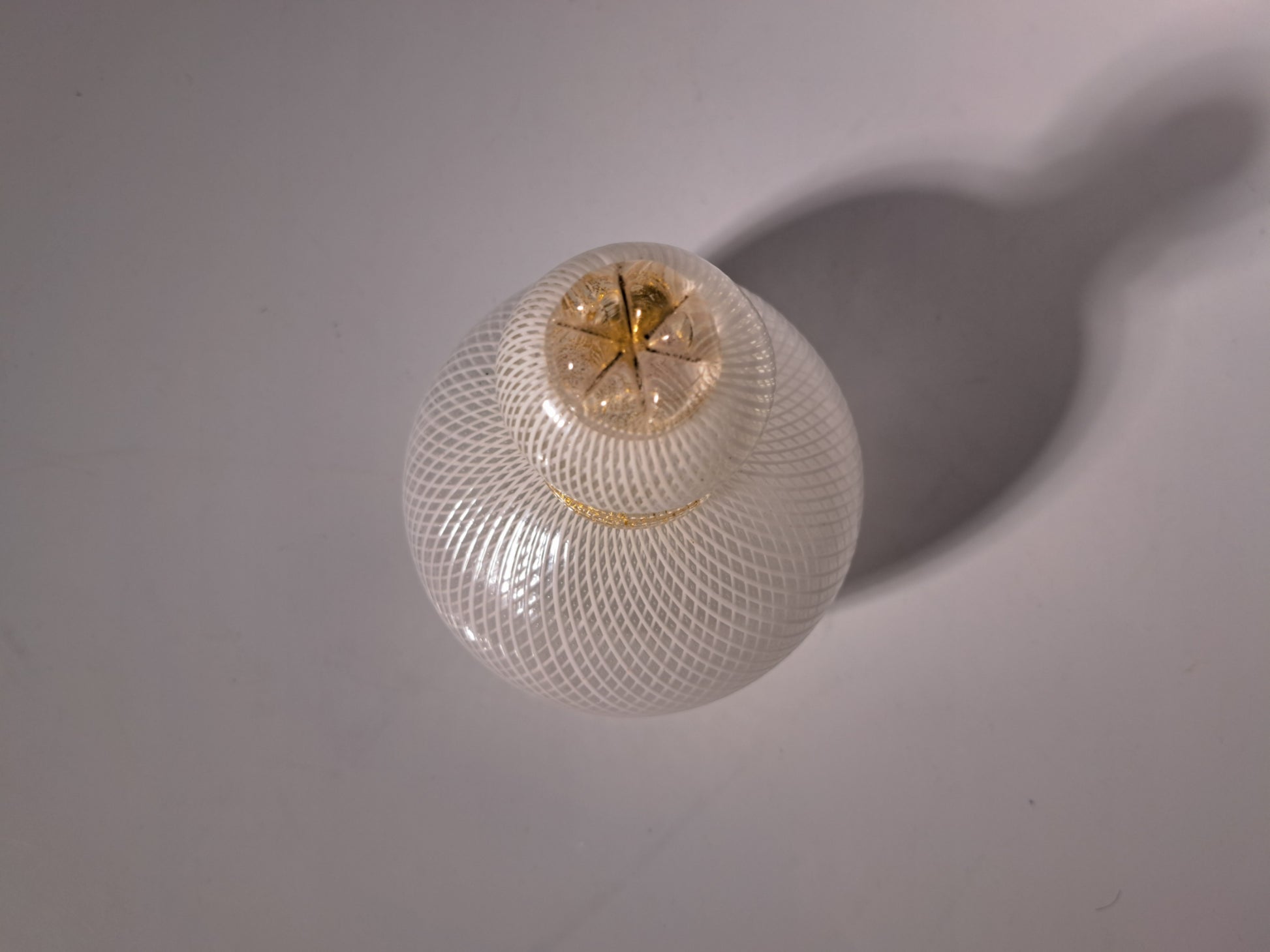 Murano Glass Perfume Bottle, Reticello Processing