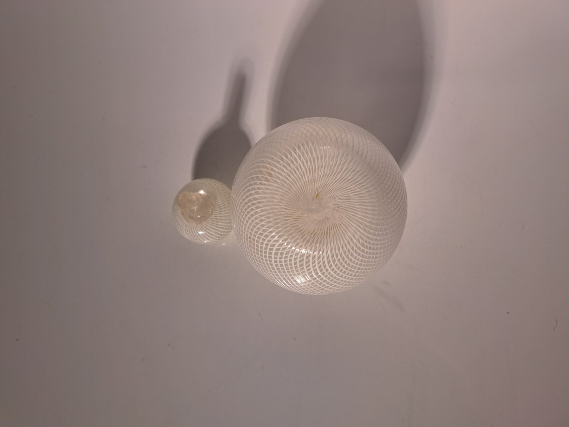 Murano Glass Perfume Bottle, Reticello Processing