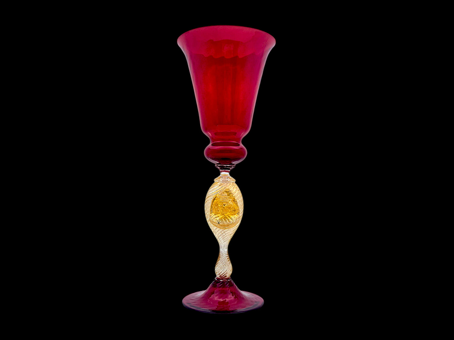 Tipetto Veneziano in Vetro di Murano, Rosso Rubino