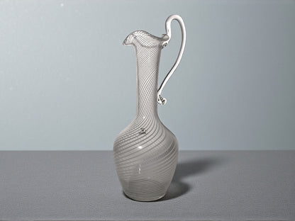 Caraffa in Vetro di Murano, Lavorazione Filigrana, Vetreria Salvadori