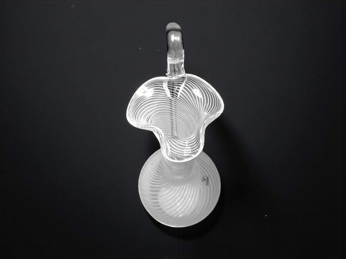 Caraffa in Vetro di Murano, Lavorazione Filigrana, Vetreria Salvadori