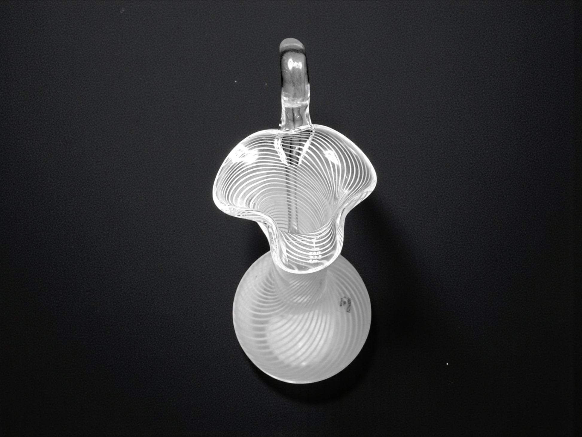Caraffa in Vetro di Murano, Lavorazione Filigrana, Vetreria Salvadori
