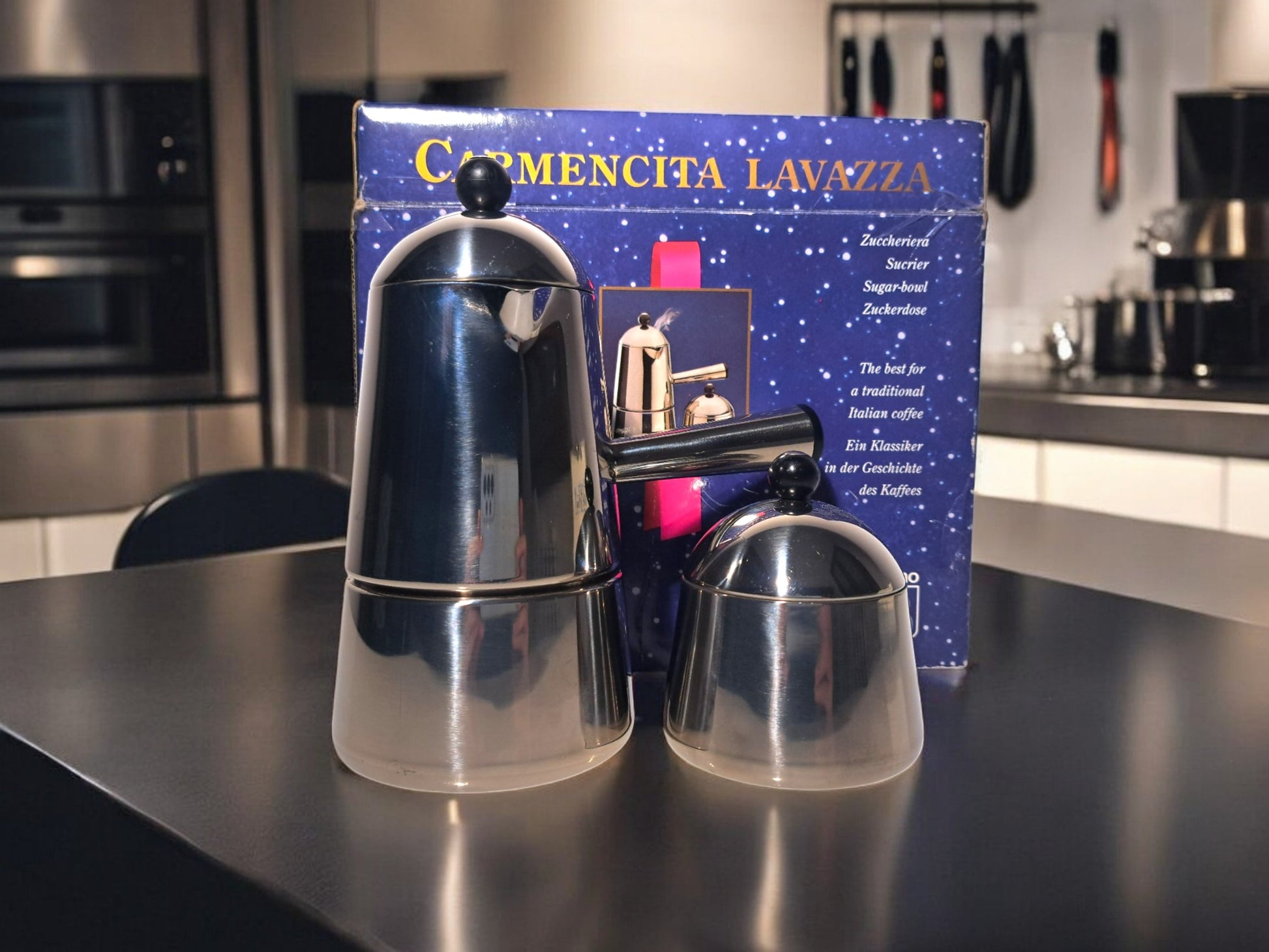 Lavazza Carmencita Caffettiera Moka e Zuccheriera, Confezione Regalo