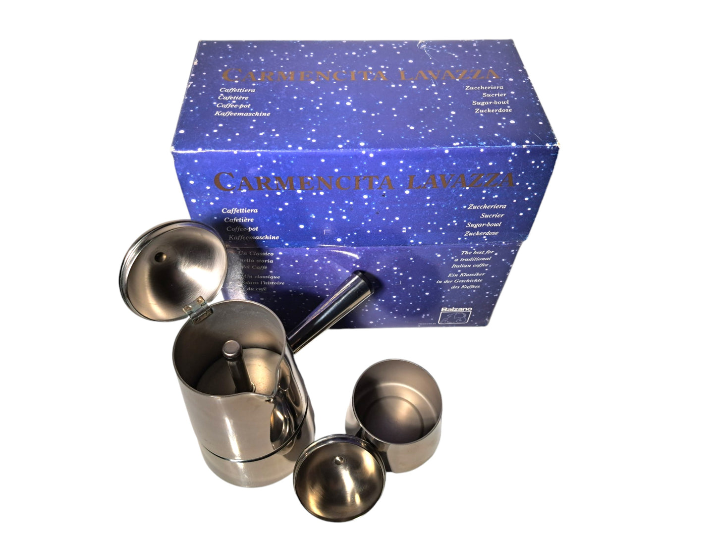 Lavazza Carmencita Caffettiera Moka e Zuccheriera, Confezione Regalo