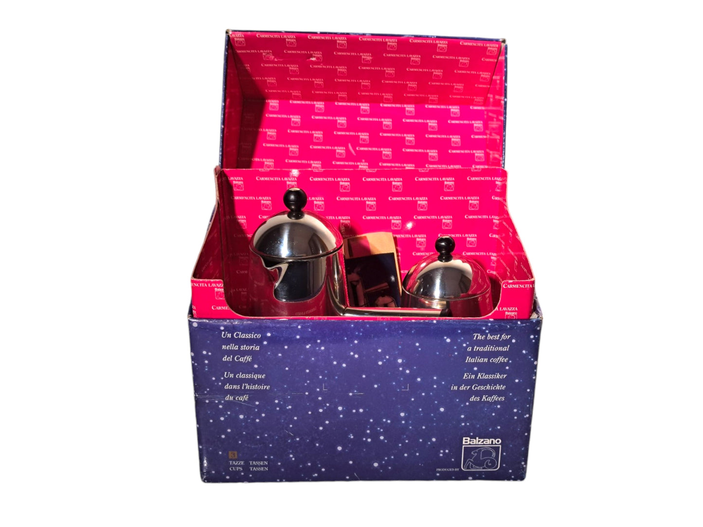 Lavazza Carmencita Caffettiera Moka e Zuccheriera, Confezione Regalo
