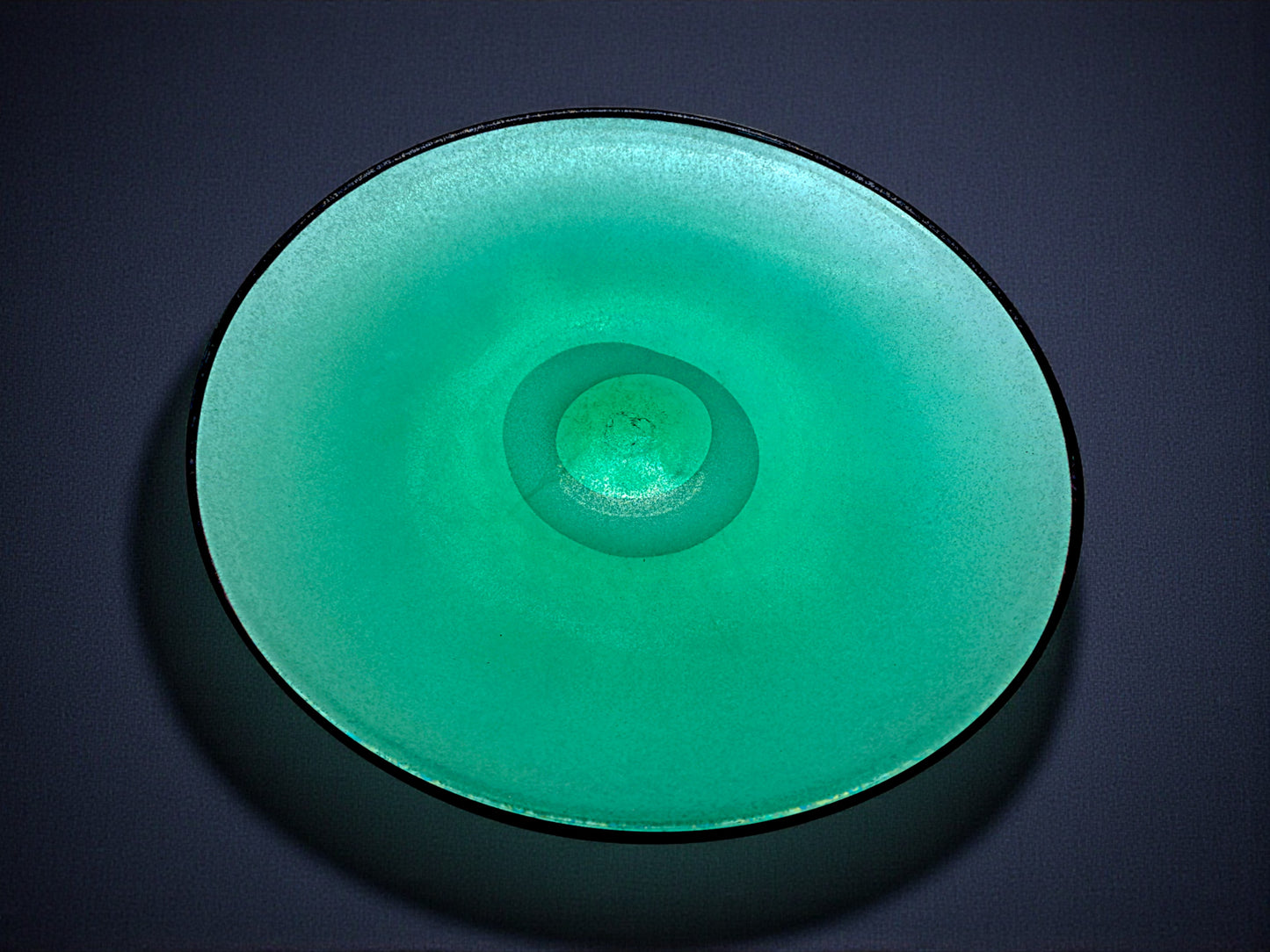 Centrotavola in Vetro di Murano, Vetro Verde Scavo