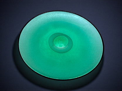 Centrotavola in Vetro di Murano, Vetro Verde Scavo