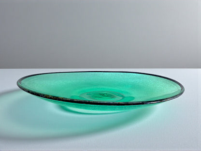 Centrotavola in Vetro di Murano, Vetro Verde Scavo