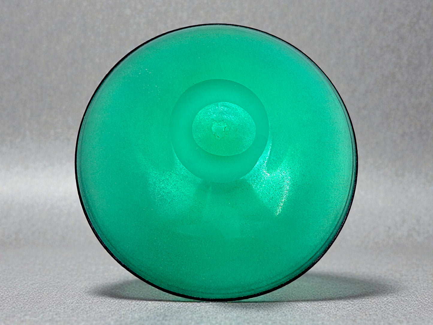 Centrotavola in Vetro di Murano, Vetro Verde Scavo