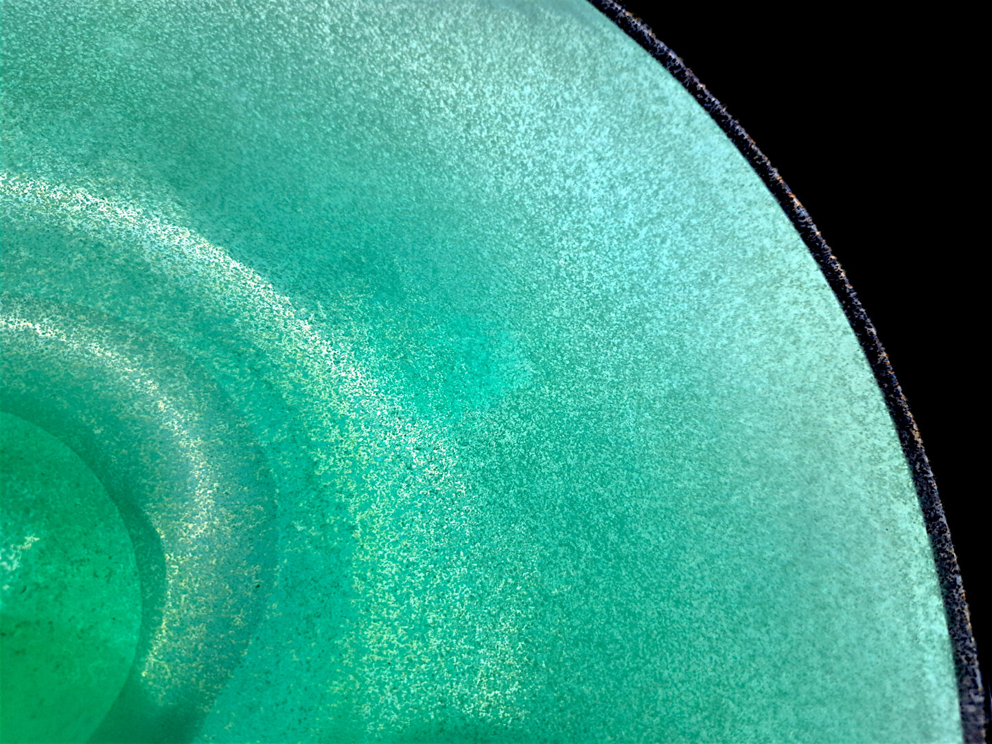 Centrotavola in Vetro di Murano, Vetro Verde Scavo