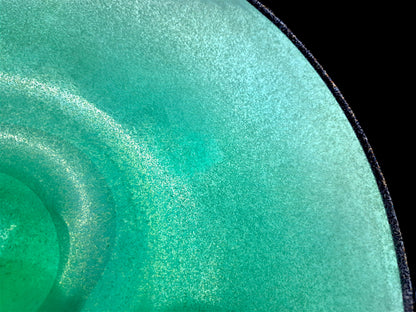 Centrotavola in Vetro di Murano, Vetro Verde Scavo