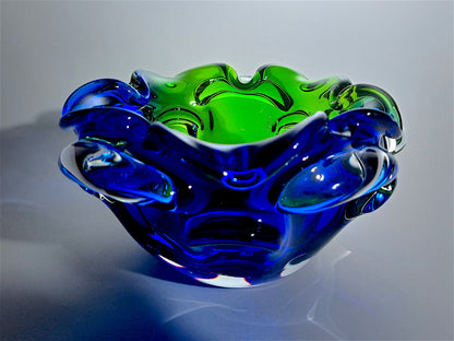 Centrotavola in Vetro di Murano, Blu e Verde