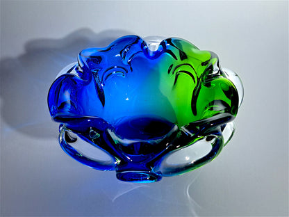 Centrotavola in Vetro di Murano, Blu e Verde