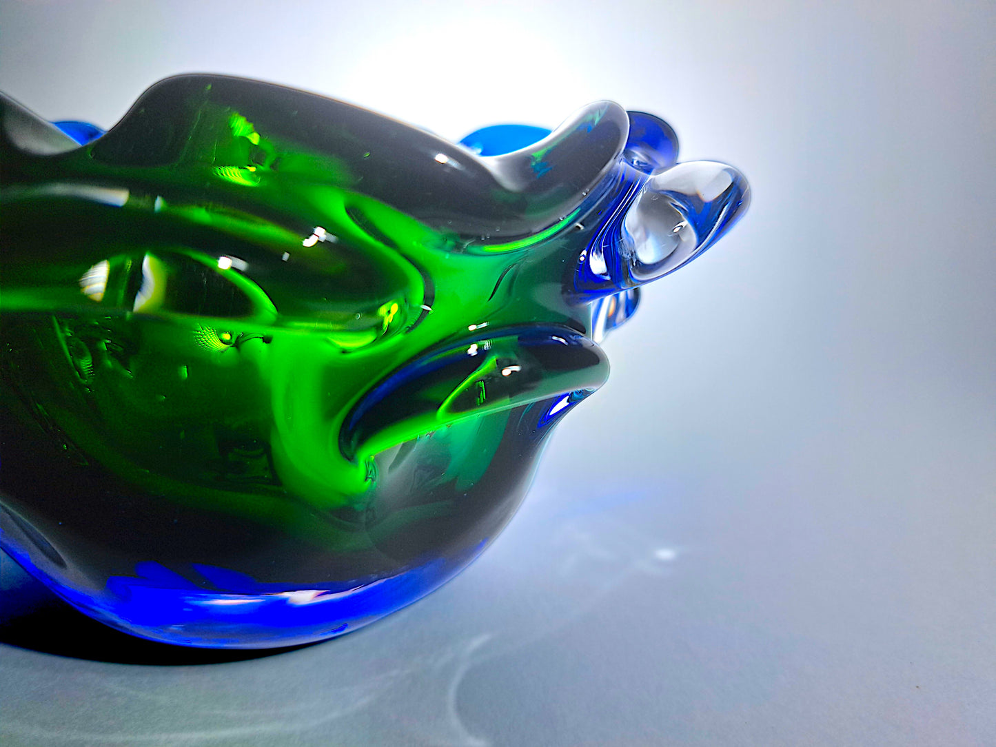 Centrotavola in Vetro di Murano, Blu e Verde